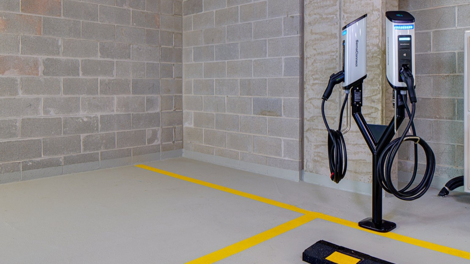 Dedicated electric vehicle charging station available for residents, offering convenience at Gild apartments in Chicago