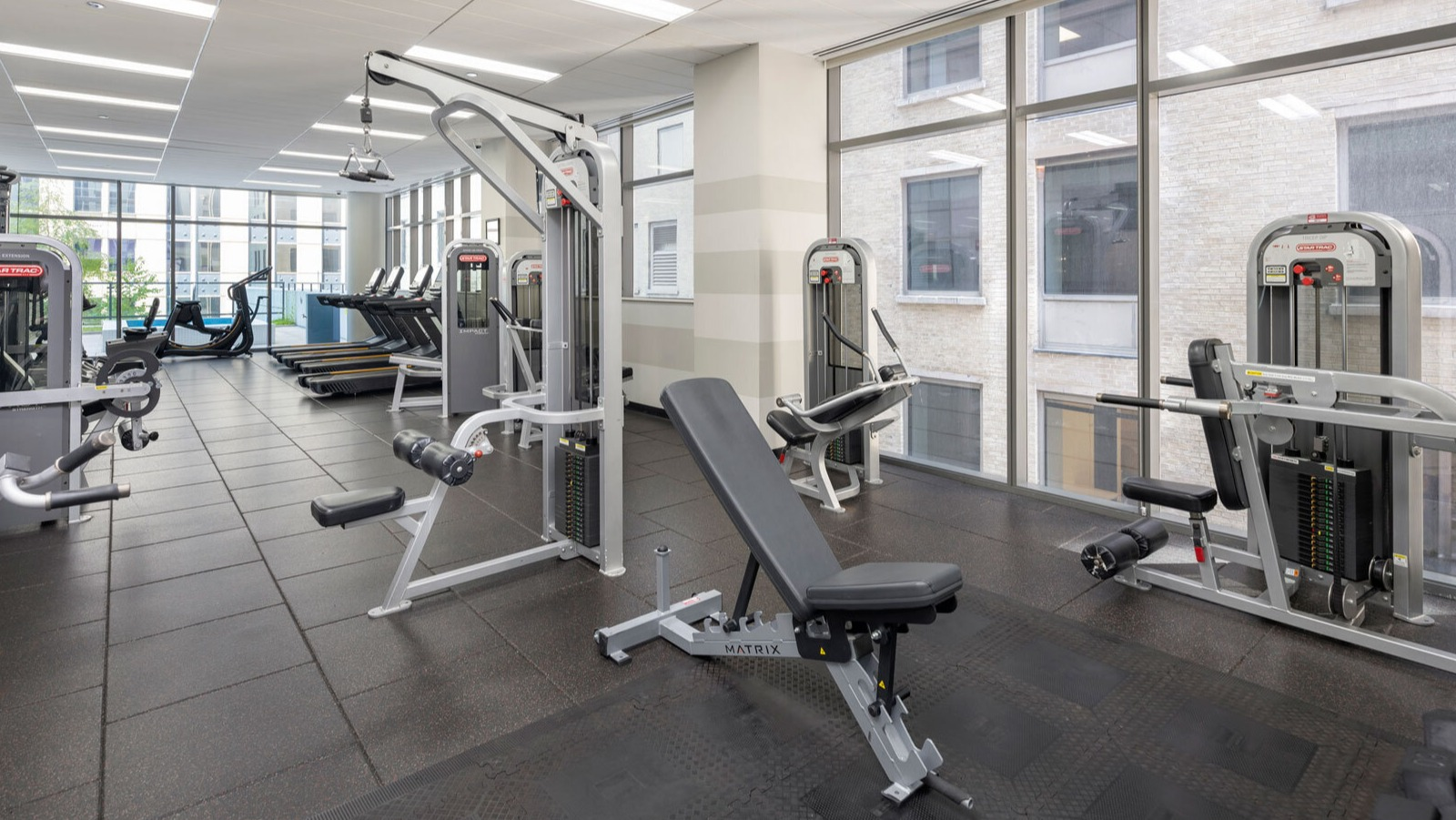 Lake & Wells fitness center with a range of modern cardio and strength training equipment for residents
