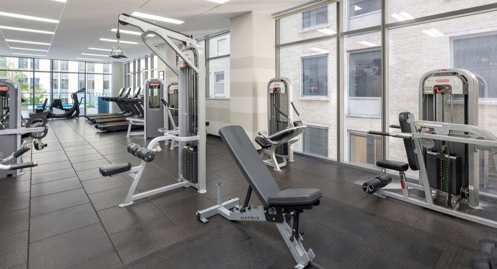 Lake & Wells fitness center with a range of modern cardio and strength training equipment for residents