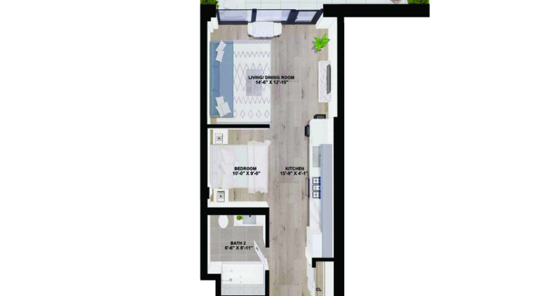 Unit #205 at 812 W Adams St.